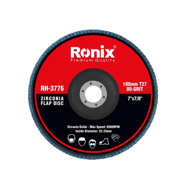 سنباده فلاپ زیرکونیم 180 میلی متری 80 RH-3776