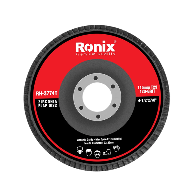 سنباده فلاپ زیرکونیم مینی 115 میلی متری 120 مدل RH-3774T T29