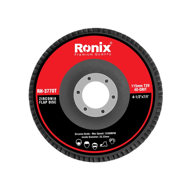 سنباده فلاپ زیرکونیم مینی 115 میلی متری 40 مدل RH-3770T T29