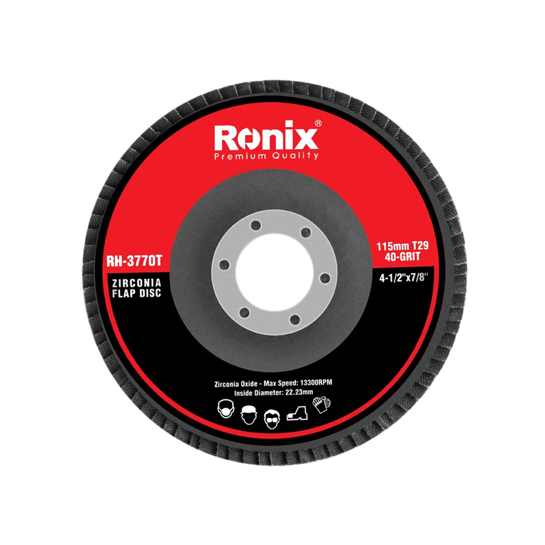 سنباده فلاپ زیرکونیم مینی 115 میلی متری 40 مدل RH-3770T T29