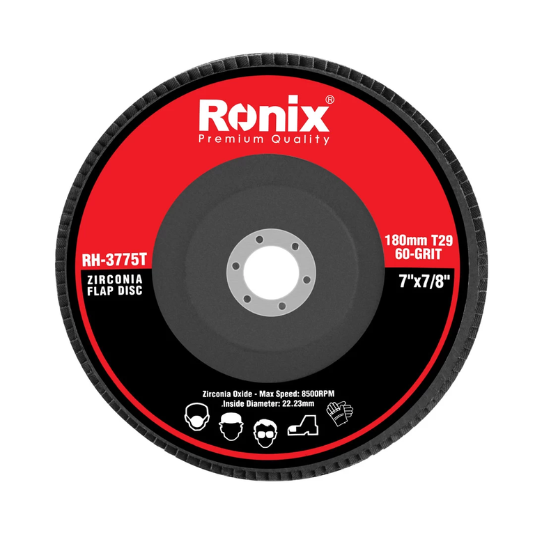 سنباده فلاپ زیرکونیم 180 میلی متری 60 مدل RH-3775T T29