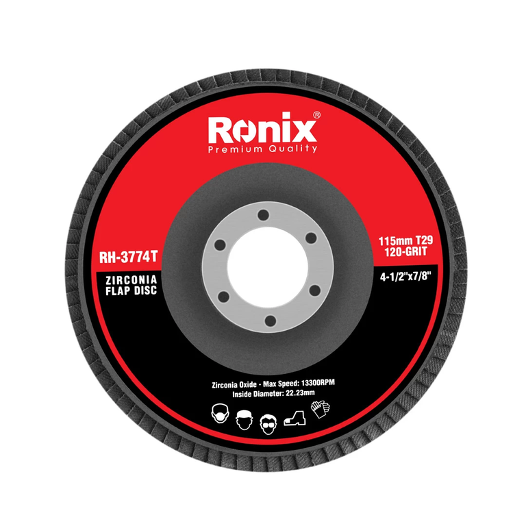 سنباده فلاپ زیرکونیم مینی 115 میلی متری 120 مدل RH-3774T T29